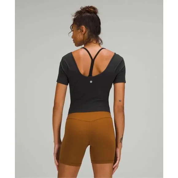 Lululemon Align T-shirt Tee  size S Black - Picture 2 of 8